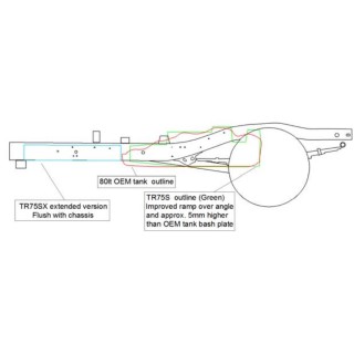 Long range fuel tank ze stali aluminiowanej 127 L TR75S